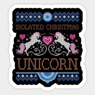 isolated christmas unicorn Sticker